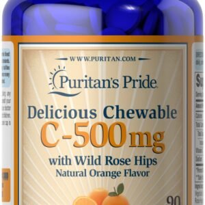 C-500 mg Chewable Vitamin C 500 mg with Rose Hips