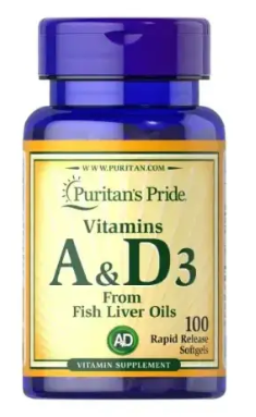 Vitamins A&D3 Puritan's Pride Vitamins A&D3 x 100s