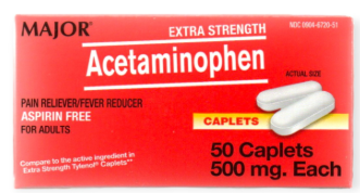 Acetaminophen 500mg Major